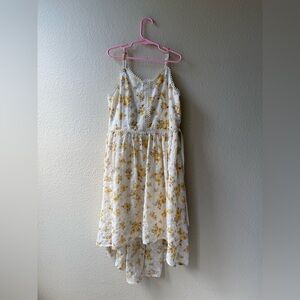 Lilt Floral Lace Dress in White and Yellow